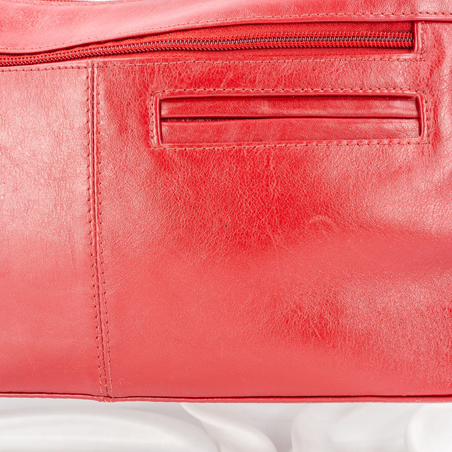 York | Red Leather Shoulder Bag