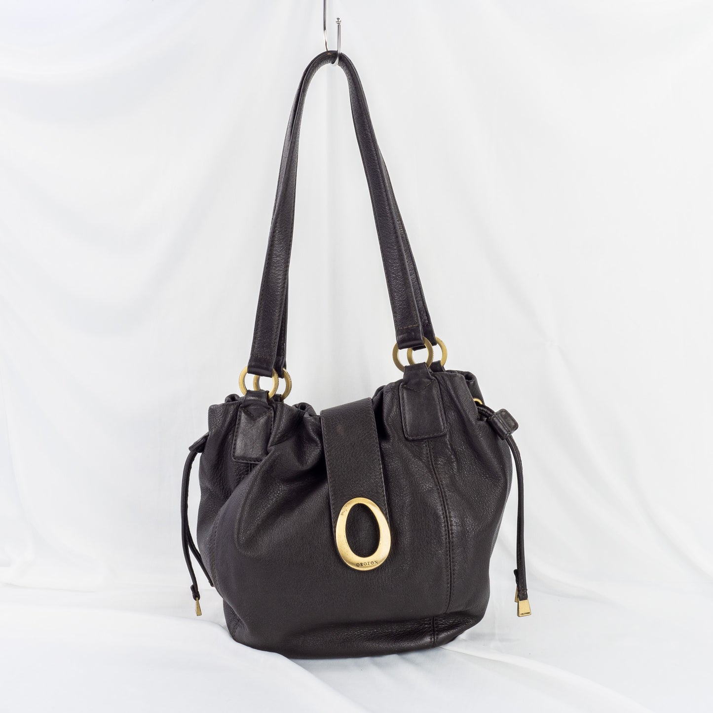 Oroton | Drawstring Leather Bag