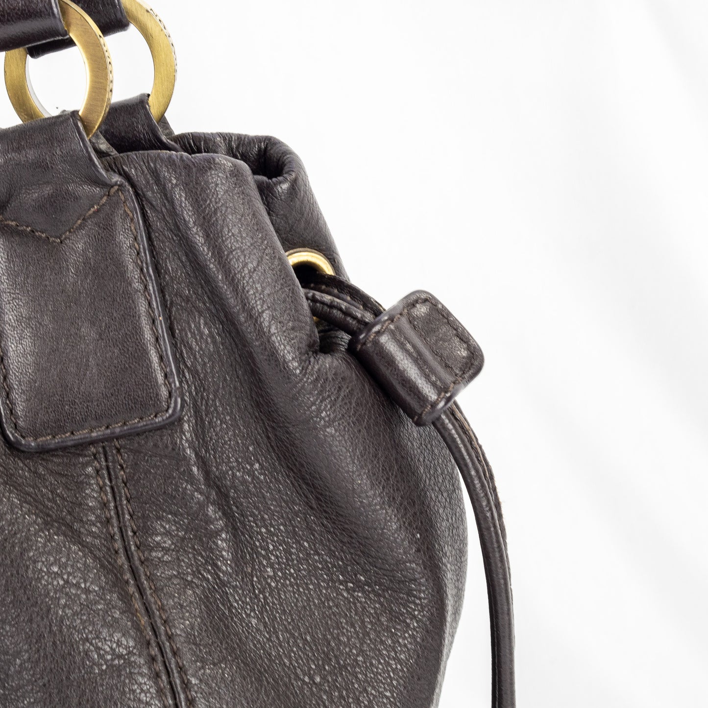 Oroton | Drawstring Leather Bag
