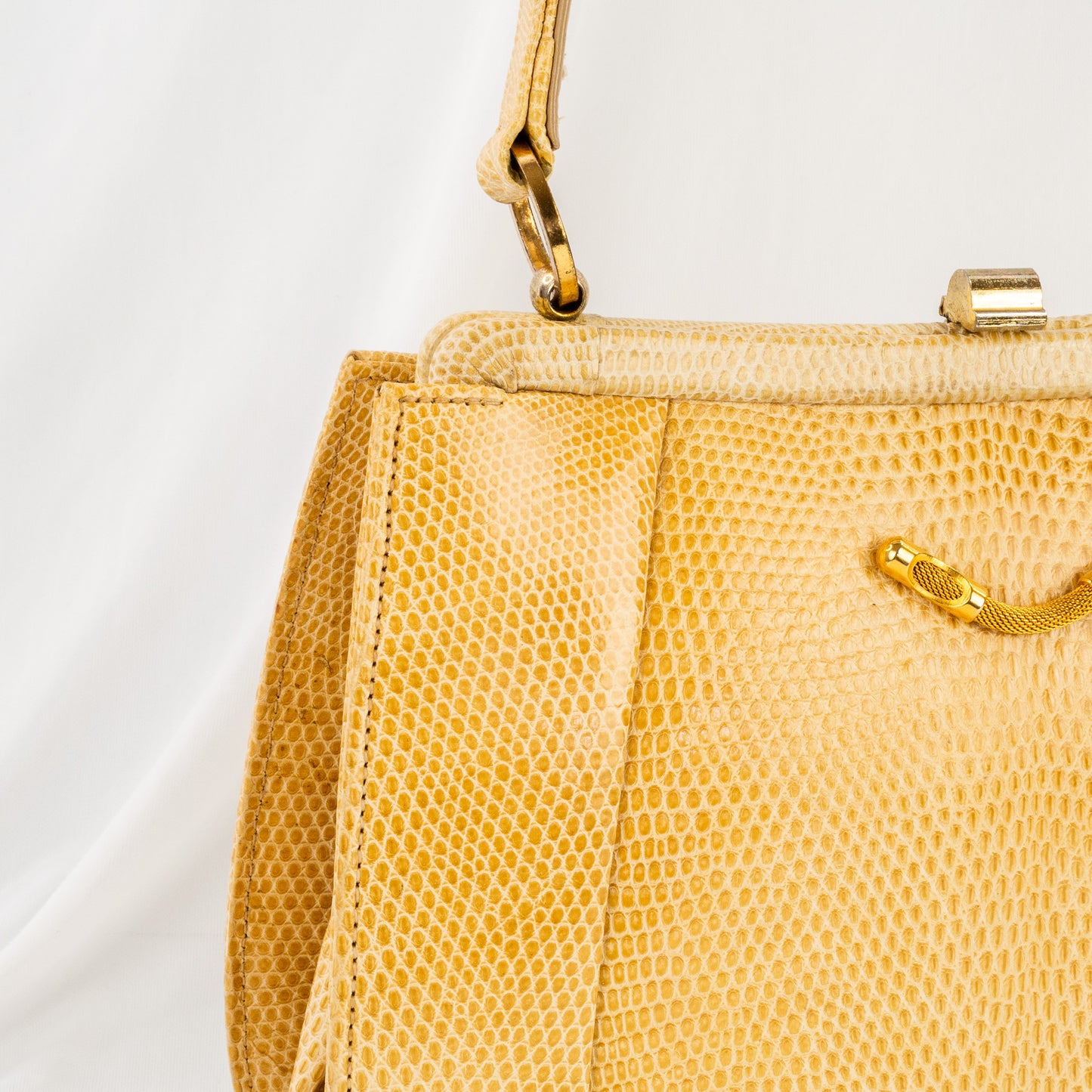 Marquessa | Vintage Lizard Skin Handle Bag