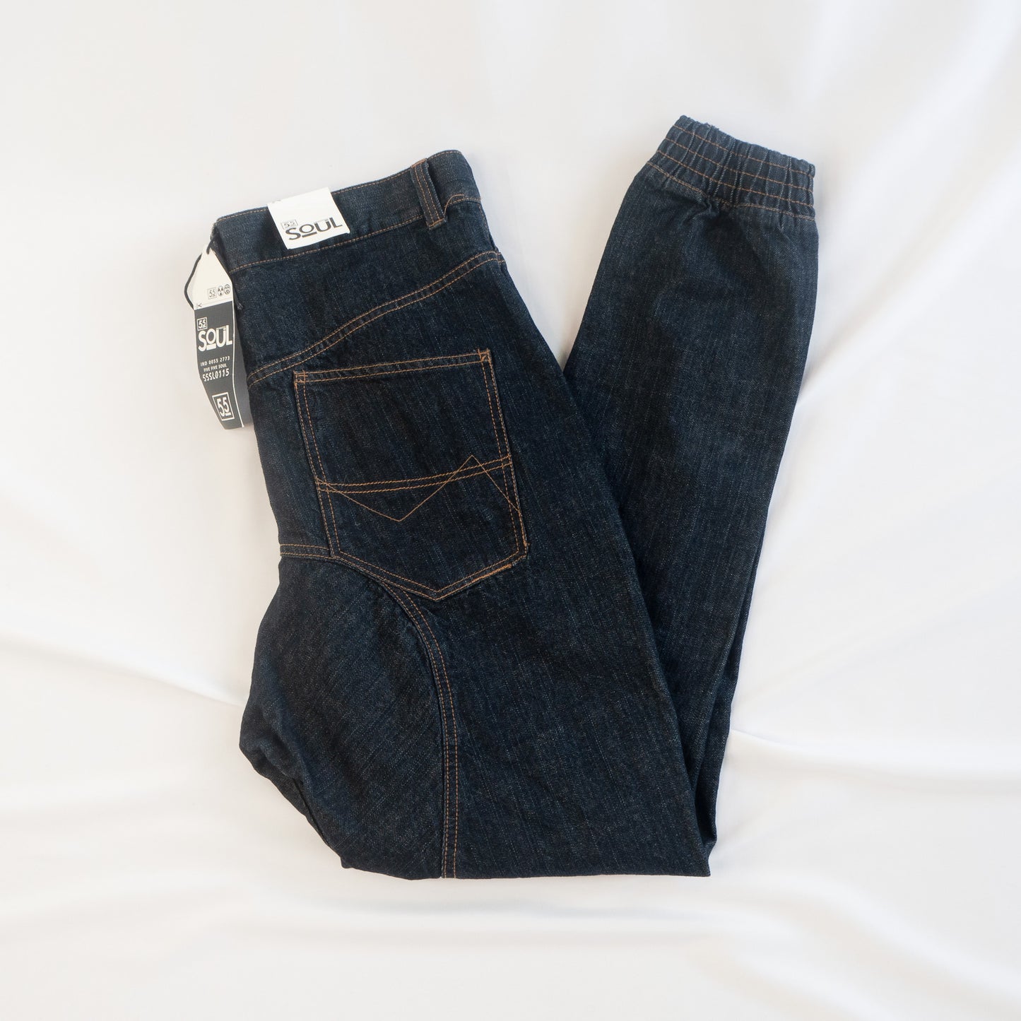 55 Soul | Dark Wash Denim Joggers (32L)