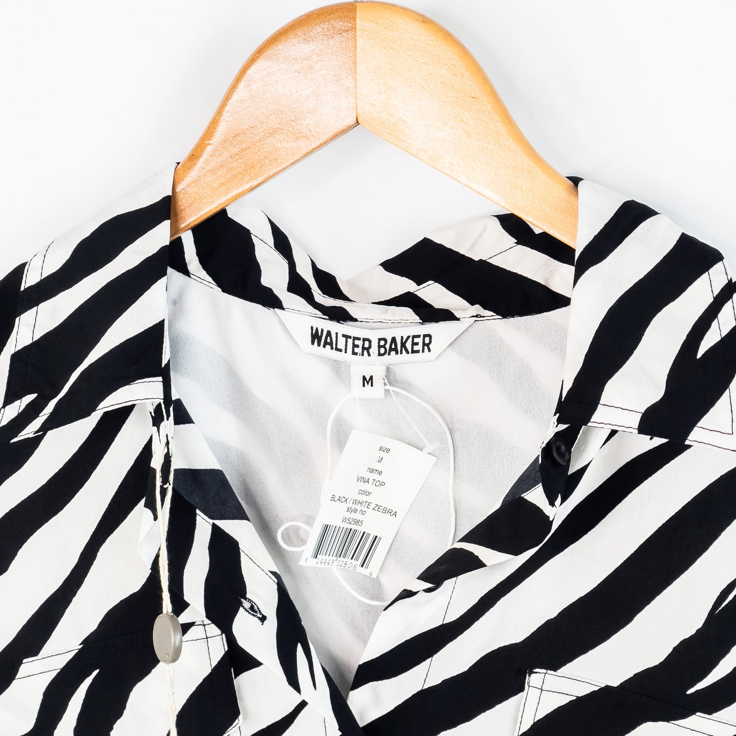 Walter Baker | Short Sleeve Button Up Blouse (M)