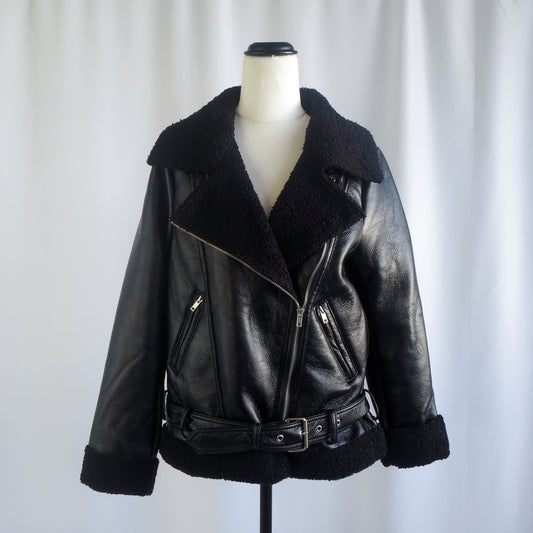 Whistle | Black Faux Leather Jacket (8)